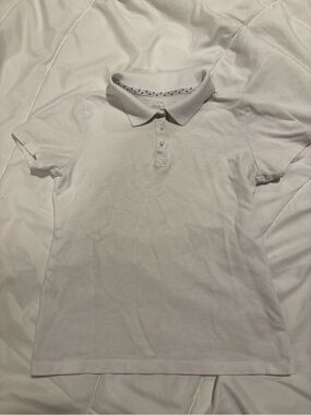 Faded Glory White Girls' Polo Uniform Shirt size 10/12